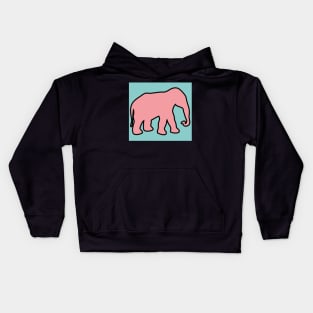 pink elephant Kids Hoodie